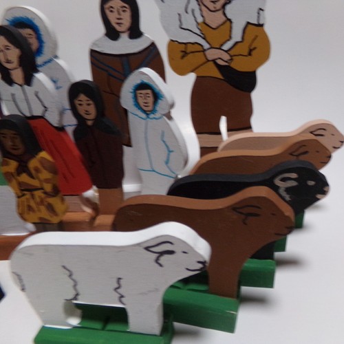 GuideCraft Wedgie Wood Toy Figures People Collectible Vintage Home School Play - Picture 6 of 15