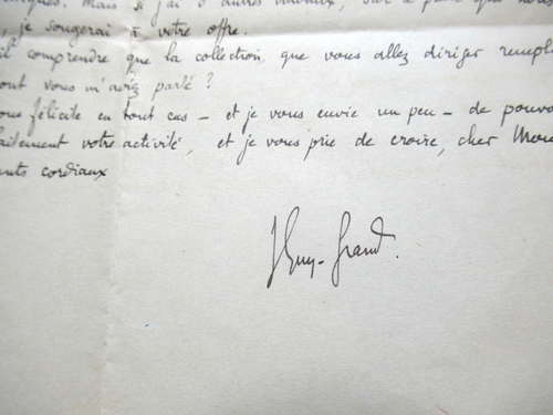 GEORGES GUY-GRAND Autographe Signé 1926 PHILOSOPHE DEMOCRATIE PROUDHONà JOHANNET - Picture 2 of 2