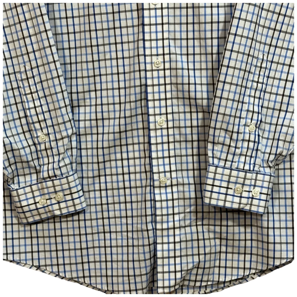 定制非铁 Kirkland 签名男式正装衬衫尺寸 17-34/35 XL 格子 — 第 4/4 张图片