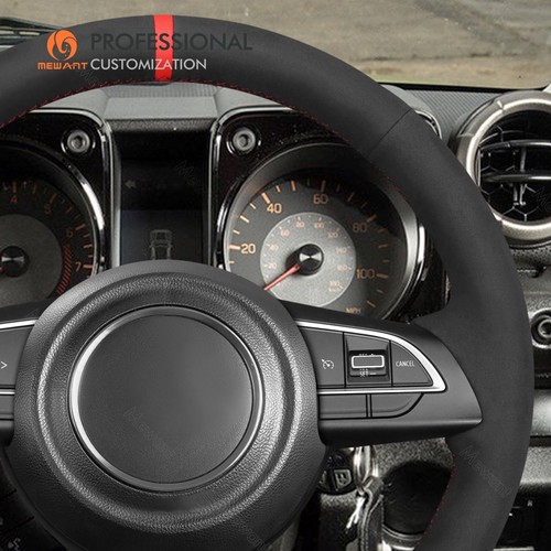 MEWANT Hand Stitch Black Suede Steering Wheel Cover for Suzuki Jimny 2019-2021 - Bild 4 von 9