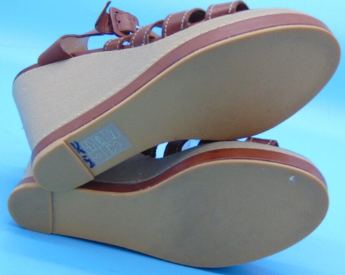 Robert Clergerie sandalo con zeppa e cinturino in pelle naturale/marrone taglia 9,5B $550 - Foto 9 di 9