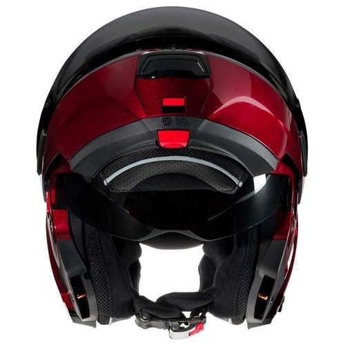 Flip-Up Helmet Nolan N100-6 VERNICIATURA SPECIALE 341 Rosso viscerale / Nero - Picture 7 of 8
