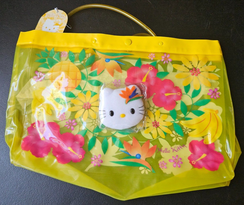 HELLO, KITTY. SANRIO SMILES BEACH TOTE BAG. VIBRANTLY COLORFUL VINYL. SOAP PAD