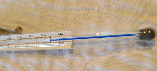 Vintage Springfield Candy Deep Fry Cooking Thermometer Temperature Safe 8" Glass - Picture 3 of 4