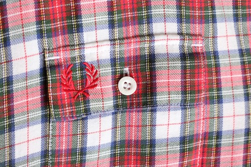 FRED PERRY Übergangsjacke Herren Größe S Bomber Flanell Hemd Style Tartan kar... - Bild 6 von 9