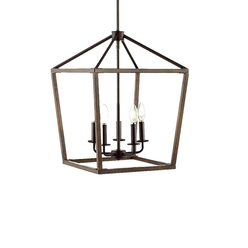 Wooden Brown Industrial Chandeliers & Ceiling Fixtures