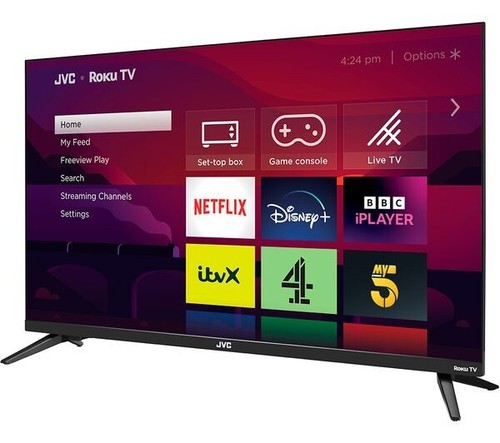 JVC LT-32CR230 32" Smart HD Ready HDR LED TV – Roku, Freeview, Netflix, YouTube - Picture 4 of 11