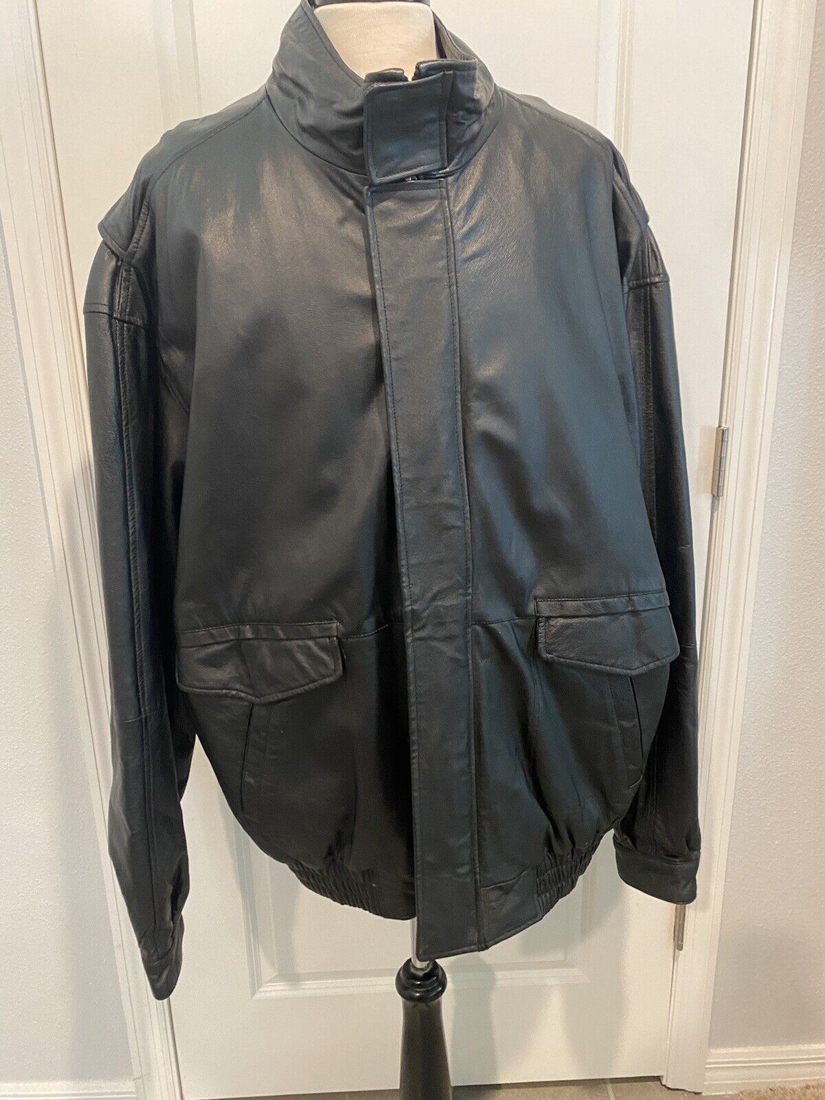 Global Identity Black Leather G-III Jacket Coat M… - image 1