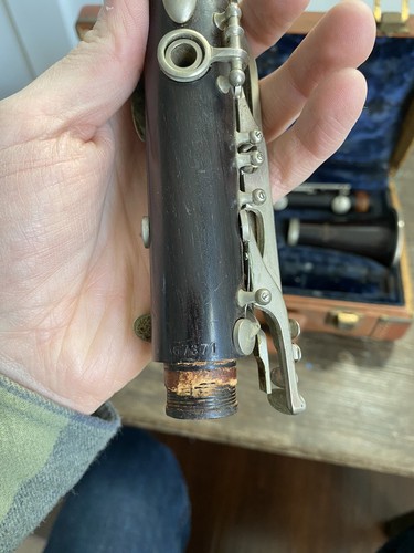 Vintage Normandy 4 Wood Clarinet Made In France With Leblanc Case - Picture 8 of 15