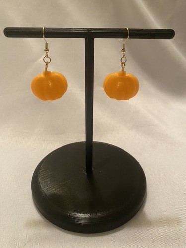 Glow in the Dark Kürbis Ohrhänger - Halloween/Herbst - Gold oder Silber Haken Ea - Bild 3 von 9