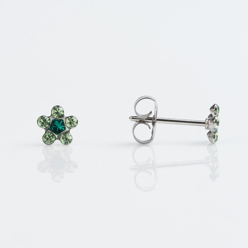 Studex Sensitive 5mm Coloured Daisy Crystal Stone Stainless Steel Stud Earrings - Picture 19 of 28