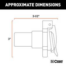 CURT 2001-2003 GMC Sierra 1500 HD Replacement OE 7-Way RV Blade Socket