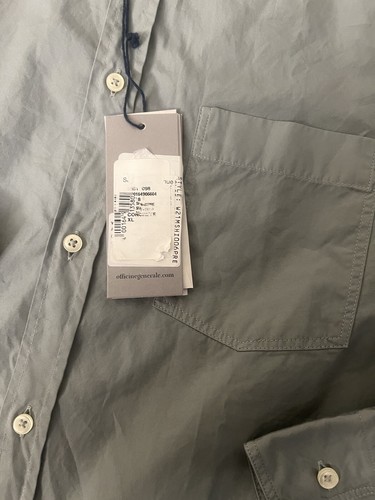 NWT Officine Générale ‘Arsene’ Pigment Dyed Gray Oxford Shirt Size XS $295.00 - Picture 11 of 24