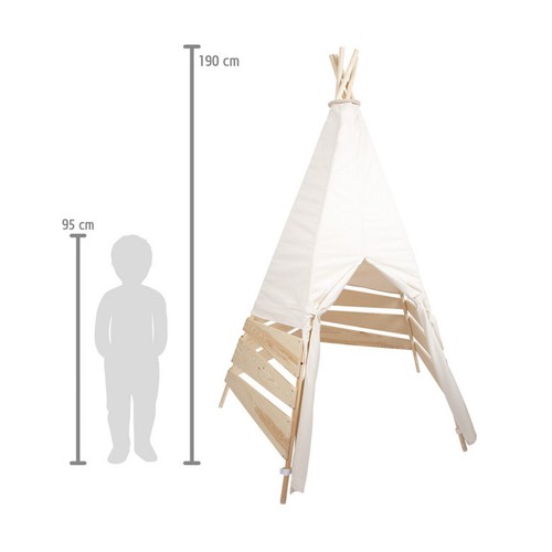 Smallfoot Outdoor Zelt Tipi 12405 weiß, Kinderzelt, wasserdicht, ab 2 Jahre - Bild 4 von 6