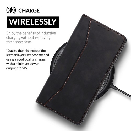 For iPhone 16 Pro Max/16 Plus/16 Pro/16e/16 Pouch Leather Wallet Flip Case Cover - Picture 5 of 27