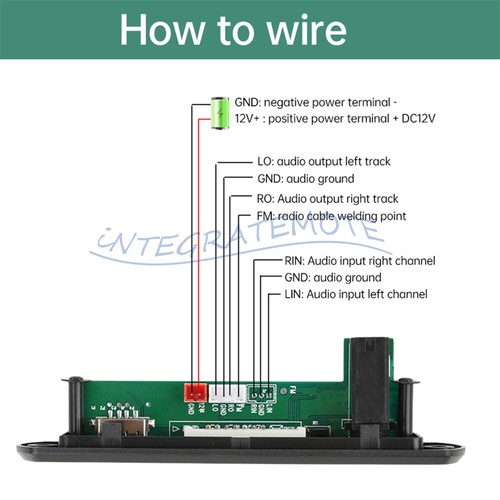Bluetooth MP3/WMA/WAV/APE/FLAC Decoder Board Car Audio USB TF FM Radio Module - Picture 8 of 19