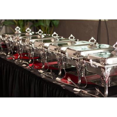 Scalda Vivande Elettrico Acciaio Chafing Dish Vassoio In Vetro - 12