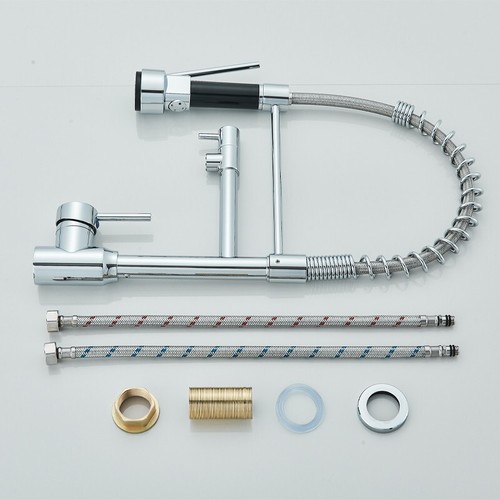 Spring Kitchen Sink Faucet Pull Down Sprayer Swivel Single Handle Hole Mixer Tap - Bild 25 von 122