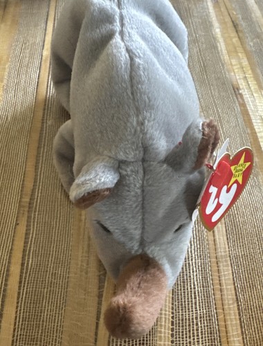Vintage Original TY BEANIE Baby SPIKE Rhino P.E. Pellets Retired 1996 Errors - Picture 3 of 10