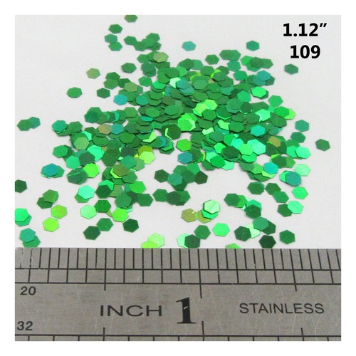 HEX Shape 1 . 12" Nail Art Glitter Summer 15 COLOURS Glitter flakes festival UK - Picture 21 of 29