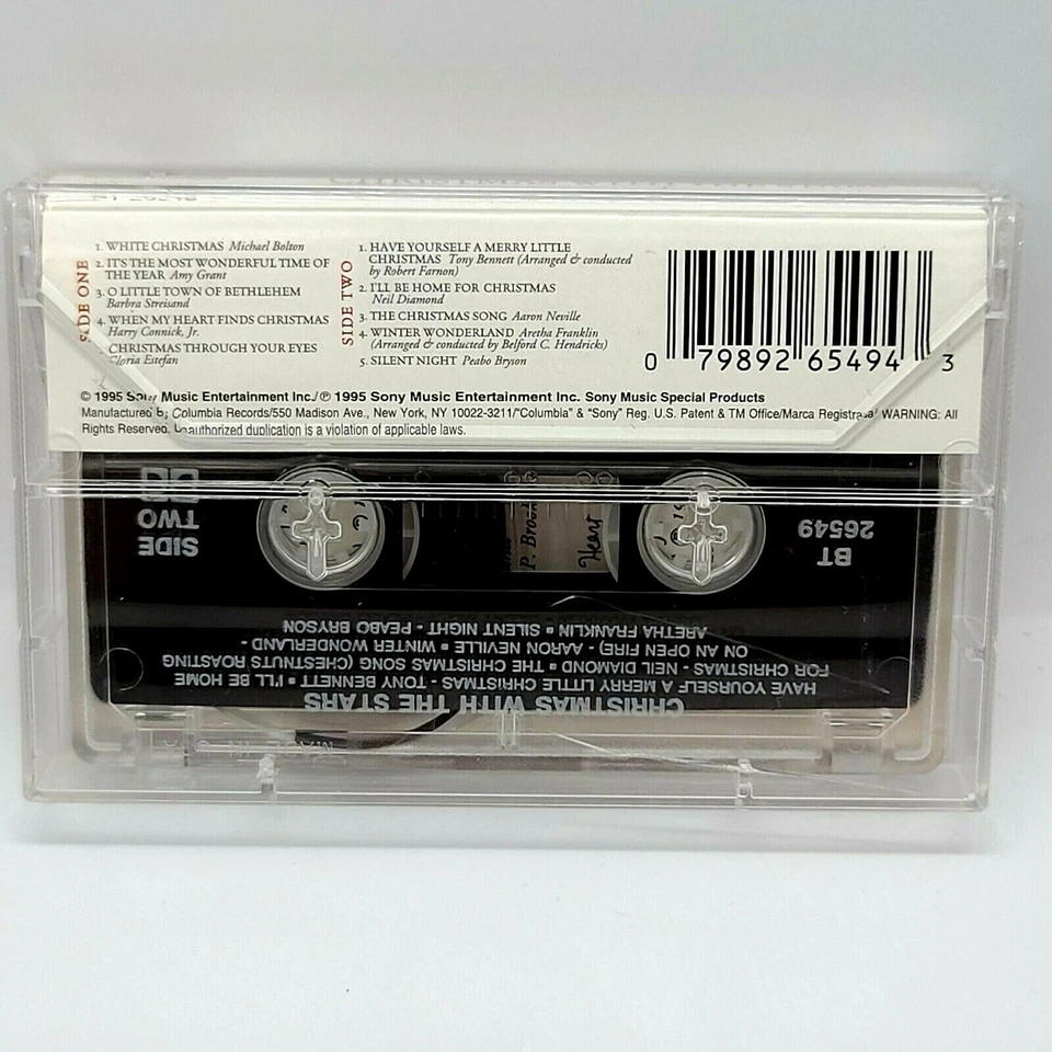 Christmas With The Stars 1995 Sony Cassette Michael Bolton Harry Connick Jr - Image 3 of 3
