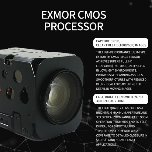 Sony FCB-EV7500 HD 1080P 30x Optical Zoom 1/2.8-type Exmor Color Camera Module - Picture 3 of 8