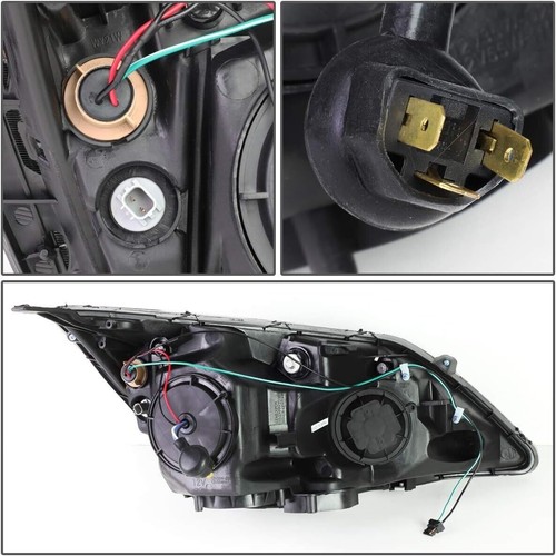 For 2007-2011 Honda CR-V CRV BLACK Clear Projector Headlights Headlamps LH+RH - Picture 4 of 4
