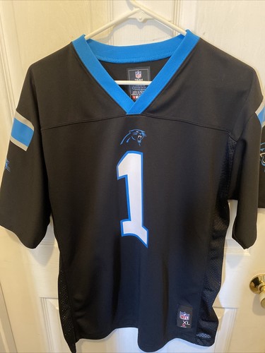 Cam Newton Jersey Size Youth XL Carolina Panthers NFL Players Black Edition - Picture 2 of 9