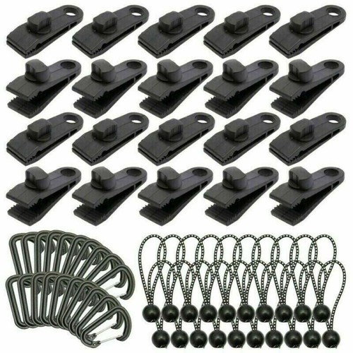 20Stk Zeltclip Planenklammern Markise Zelt Klammer Planenclip Camping Clips - Bild 2 von 12