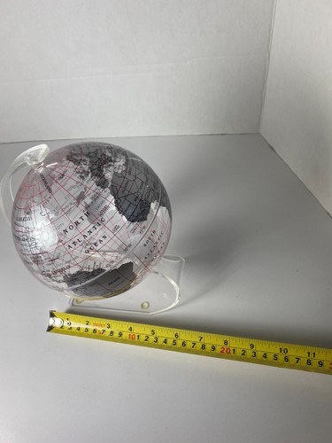 2002 Spherical Concepts 8" Clear World Globe Acrylic Stand Desk Globe - Picture 11 of 12