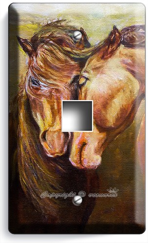 SWEET WILD HORSES IN LOVE LIGHT SWITCH OUTLET WALL PLATE COUNTRY HOME ROOM DECOR - Picture 20 of 34