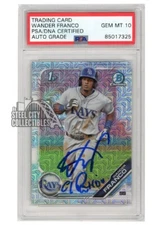 Wander Franco 2019 Bowman Chrome Mojo 1st "El Patron" Auto #BCP-100 PSA/DNA 10