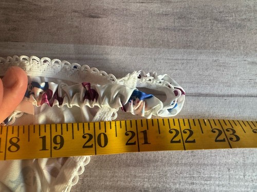 Sz 2XL Handmade Shiny White Purple Blue Mermaid Satin String Bikini Panties - Picture 10 of 14