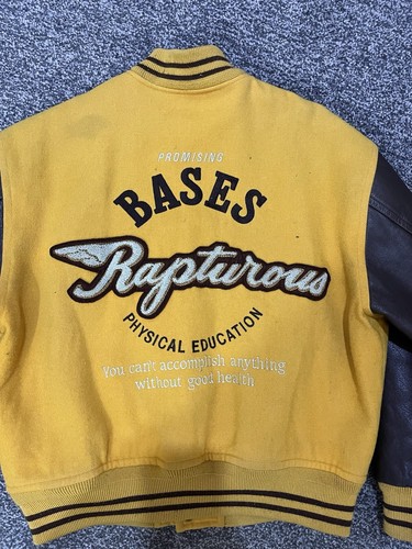 Vintage Pageboy Varsity Jacket Full Zip Leather Sleeve Size M ✅ - Picture 7 of 8