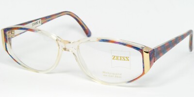 Vintage CARL ZEISS 4737 8400 MULTICOLOR /CLEAR GOLD Brillengestell Vollrand
