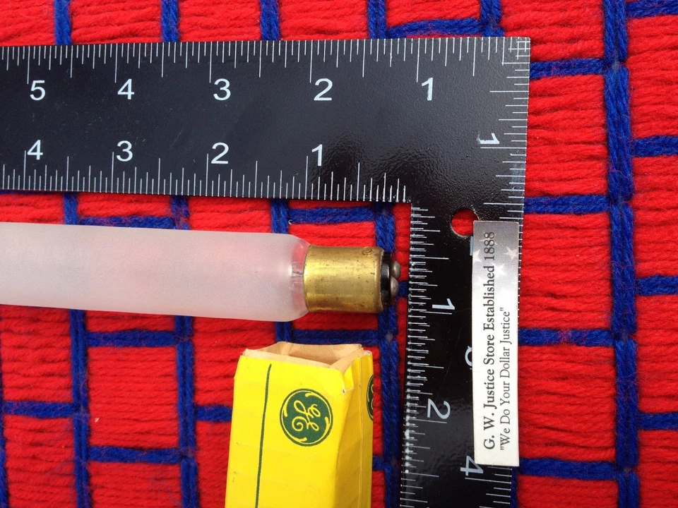 GE FROST 20w tube 120v tubular 20 watt EXIT SIGN Light Bulb 20T6.5 DC bayonet US - Image 2 of 3