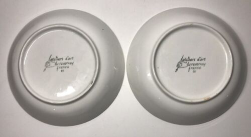 Rare Lot De 6 Assiettes Crabe 🦀 De L'atelier D'art Du REVERNAY Fermé En 1970 - Foto 8 di 11