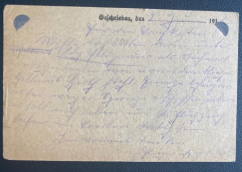 1918 Feldpost Army Air Flight Park Germany Postcard Cover To Hamburg - Picture 2 of 2