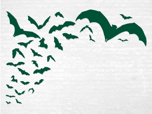 Bats Decal, Flying Foxes Colony, Vinyl Sticker for Cars, Laptops, Halloween Fun - 第 35/39 張圖片