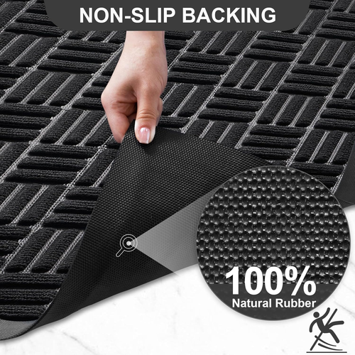 Front Door Mat, Heavy Duty Durable Welcome Mat for Outdoor Indoor, Dirt Trapper - Picture 4 of 12