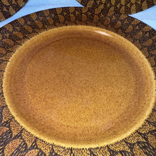 Mount Clemens China Ironstone dinner plates x3 brown circles retro mod 1970s - Picture 7 of 14