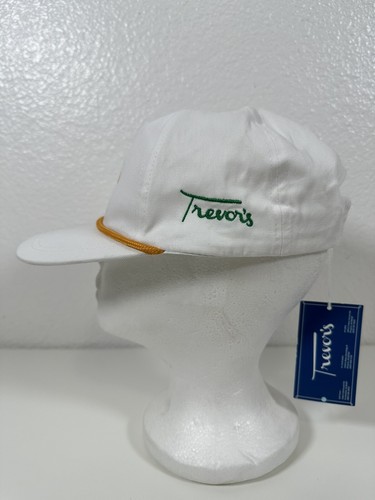 Trevor’s Liquors ‘pin’-up Hat Vintage Style White Gold Green Trucker Rope VHTF - Picture 2 of 7