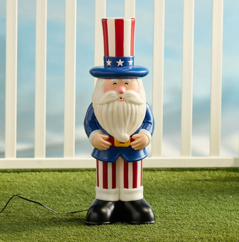 26" Patriotic Uncle Sam Blow Mold Union Juy 4th Decor - Picture 9 of 9