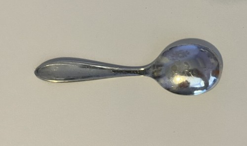 Cucchiaio vintage Oneida piatto argento bambino motivo floreale - Foto 5 di 8