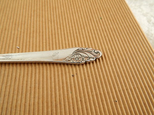 ANTICO CUCCHIAINO ART NOUVEAU ARGENTO PLACCATO COMMUNITY ONEIDA SILVER PLATE - Foto 7 di 7