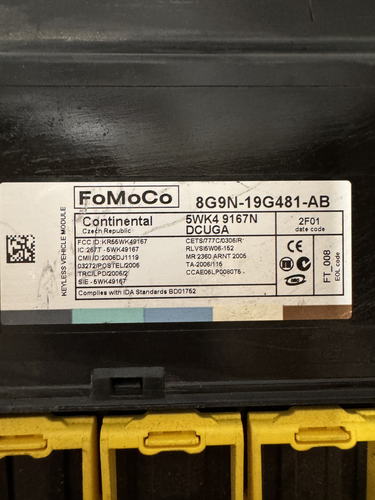 2010-2013 Jaguar XF Keyless Entry Control Module Unit 8G9N19G481AB OEM - Picture 2 of 5