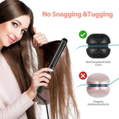 2-in-1 Mini Haarglätter, Tragbare Keramik flache, Glätteisen Lockenstab Heizung - Bild 8 von 15