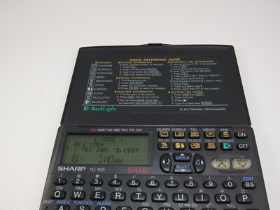 Vintage Sharp YO-160 Black Portable 64kb Electronic Personal