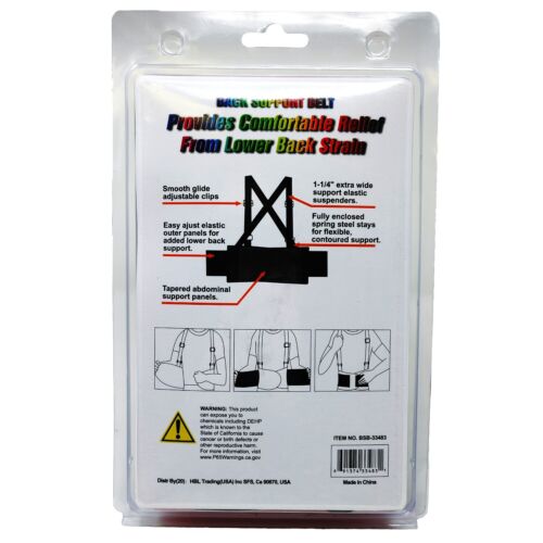 NEW! Adjustable Lower Back Brace Lumbar Support Waist Belt Pain Relief 36-44in - Picture 4 of 4