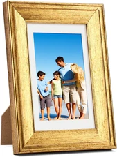 5x7 Picture Frame for 4x6 Photo with Mat - Wall Mount Decor or Table Display